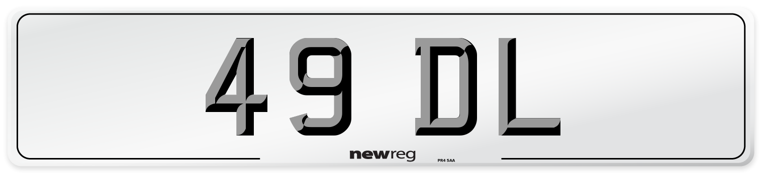 49 DL Number Plate from New Reg
